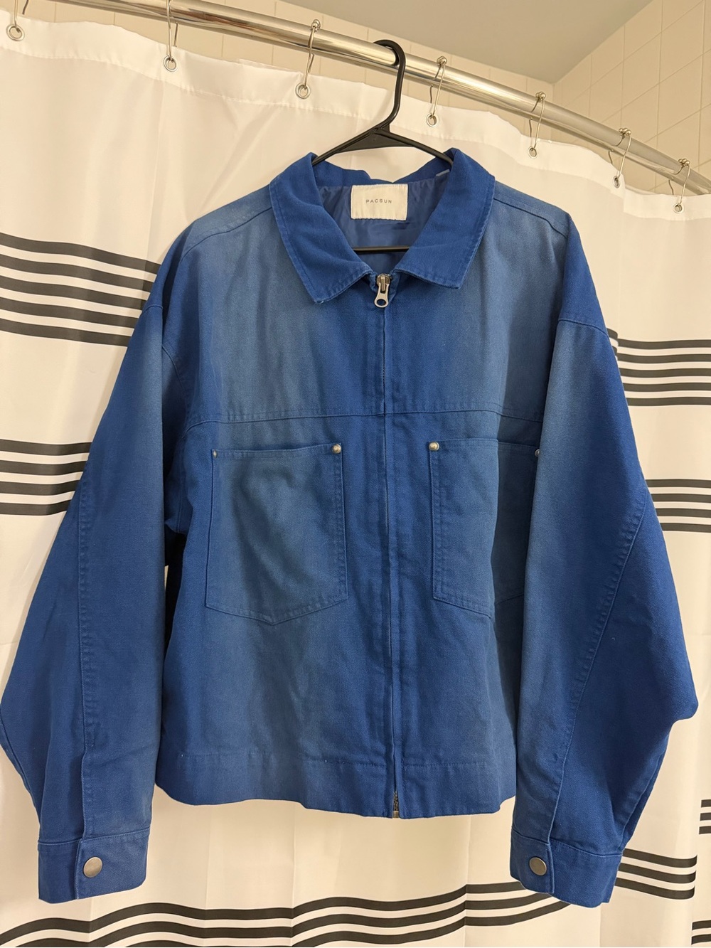 PacSun Royal Blue Zip-Up Jacket Size Large